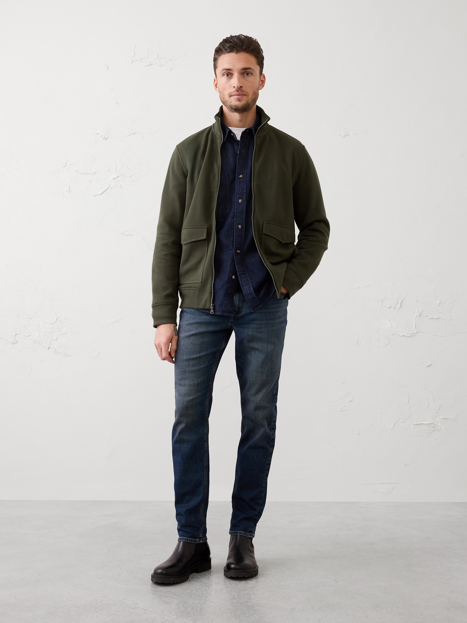Lightweight Mock-Neck Jacket