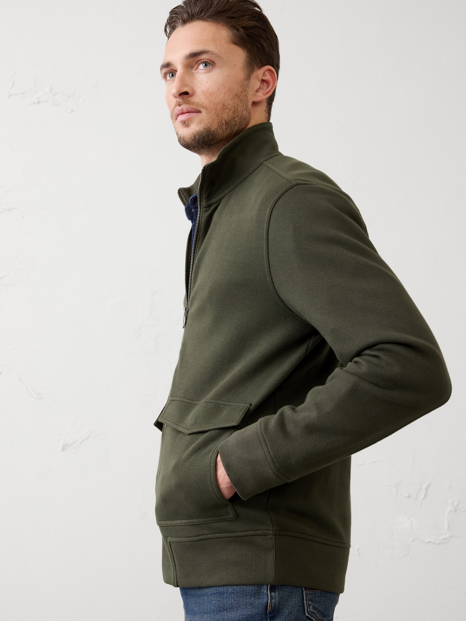 Image number 3 showing, Lightweight Mock-Neck Jacket