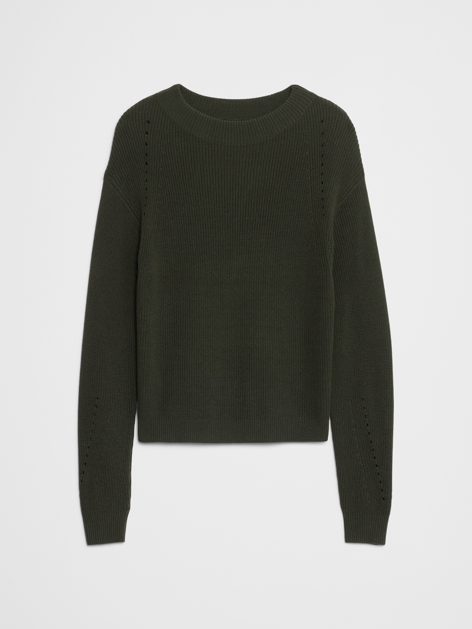 Image number 7 showing, Pointelle Ribbed Pullover Sweater