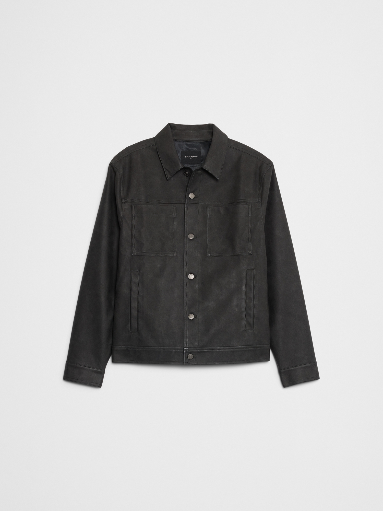 Image number 4 showing, Vegan Leather Trucker Jacket