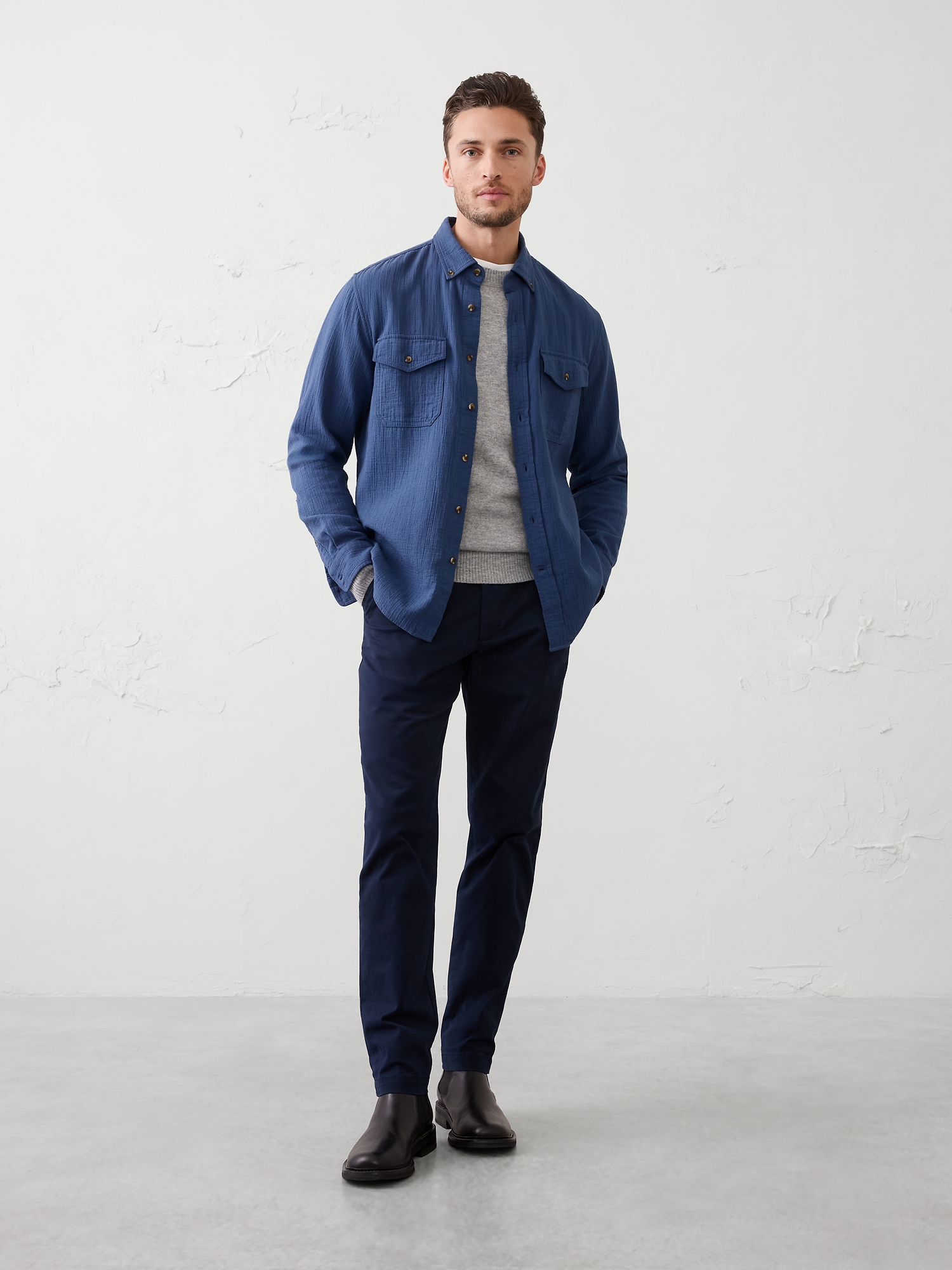 Standard-Fit Double Weave Shirt