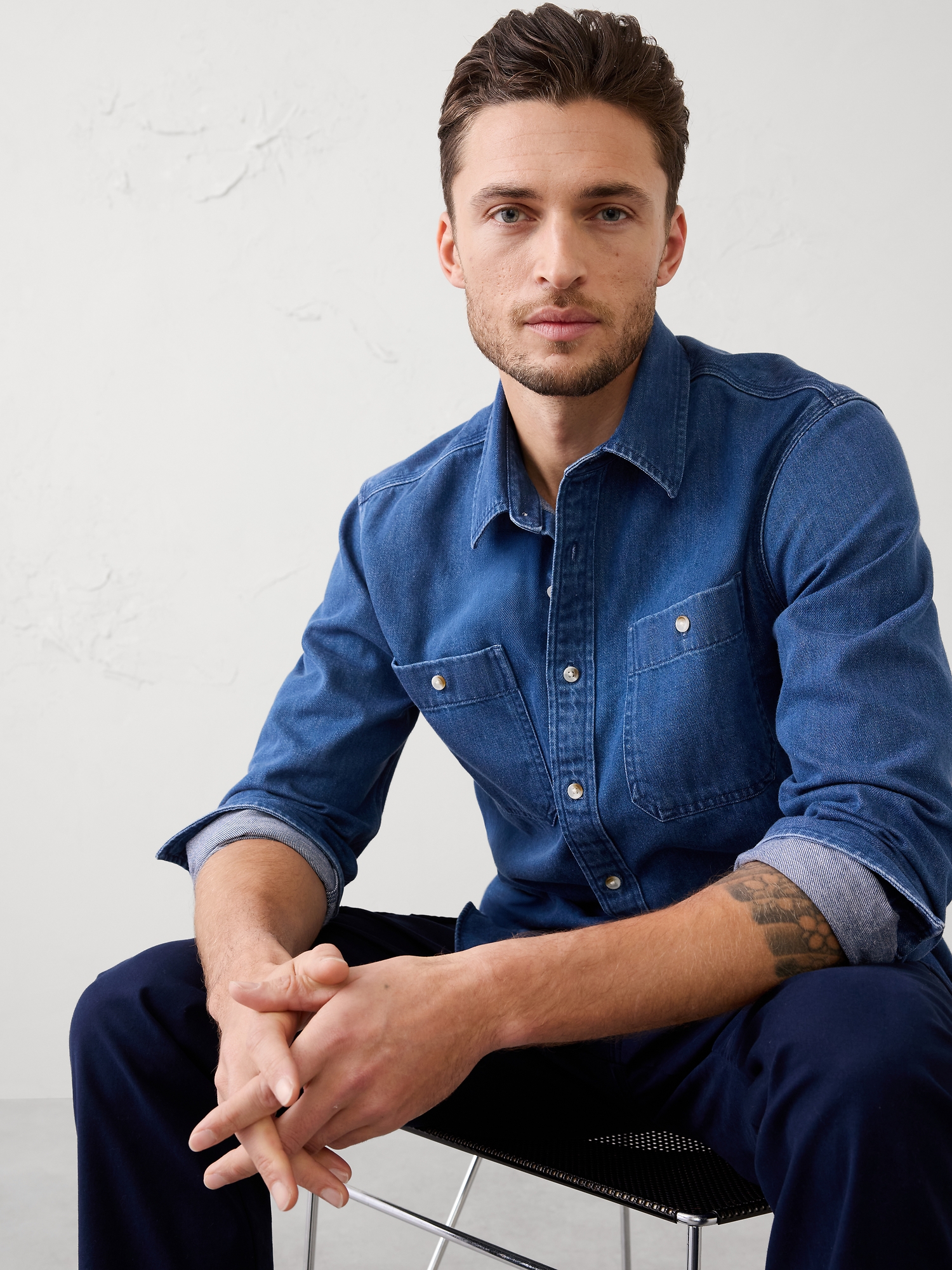 Image number 6 showing, Standard-Fit Vintage Denim Shirt