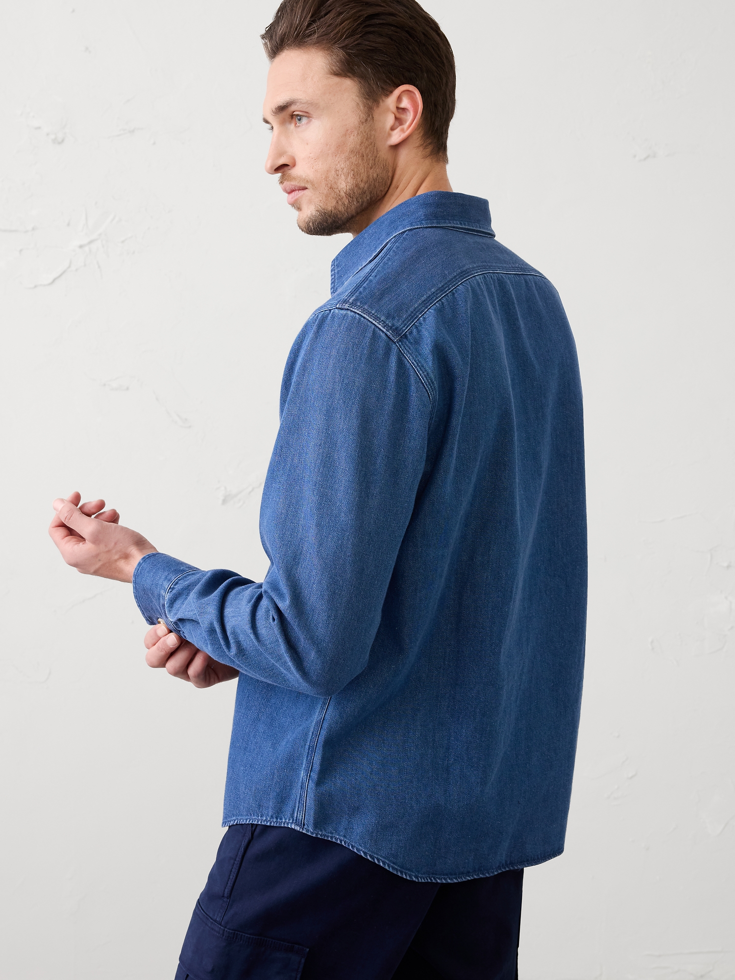 Image number 5 showing, Standard-Fit Vintage Denim Shirt