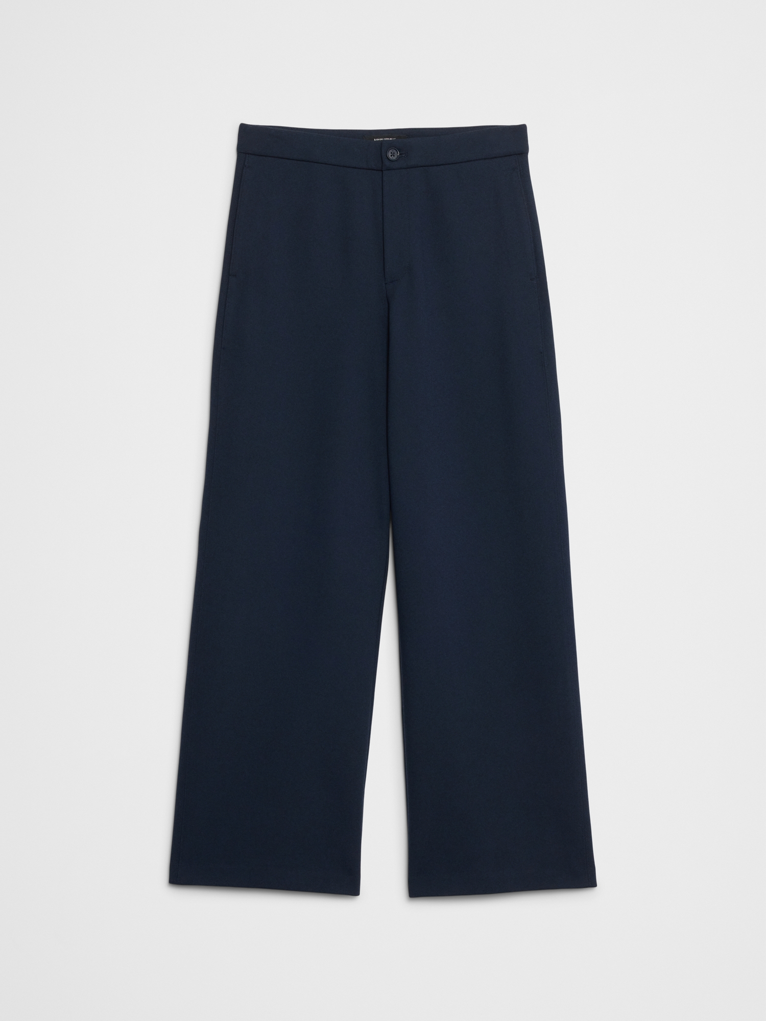 L'image numéro 4 présente Pantalon à jambe large à taille haute en tricot point de Rome