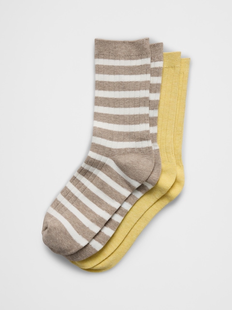 CHAUSSETTES HABILLÉES À RAYURES (PAQUET DE 2 PAIRES)