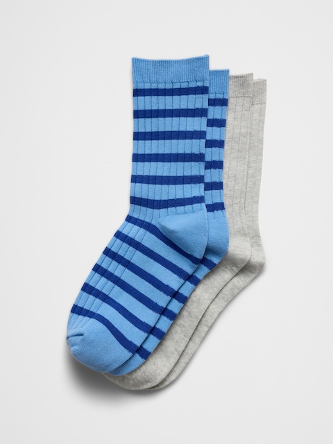 CHAUSSETTES HABILLÉES À RAYURES (PAQUET DE 2 PAIRES)