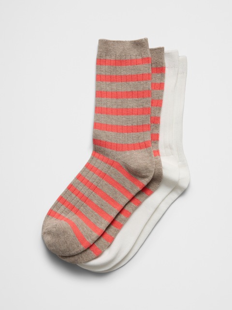 CHAUSSETTES HABILLÉES À RAYURES (PAQUET DE 2 PAIRES)