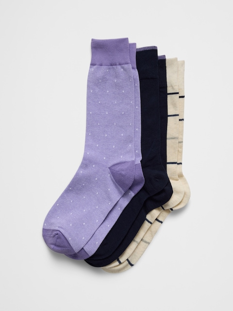 CHAUSSETTES HABILLÉES VIOLETTES (PAQUET DE 3)