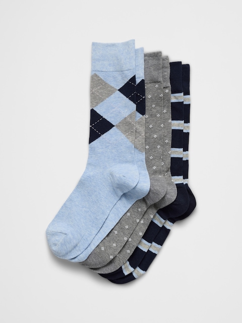 CHAUSSETTES HABILLÉES BLEU PÂLE (PAQUET DE 3)