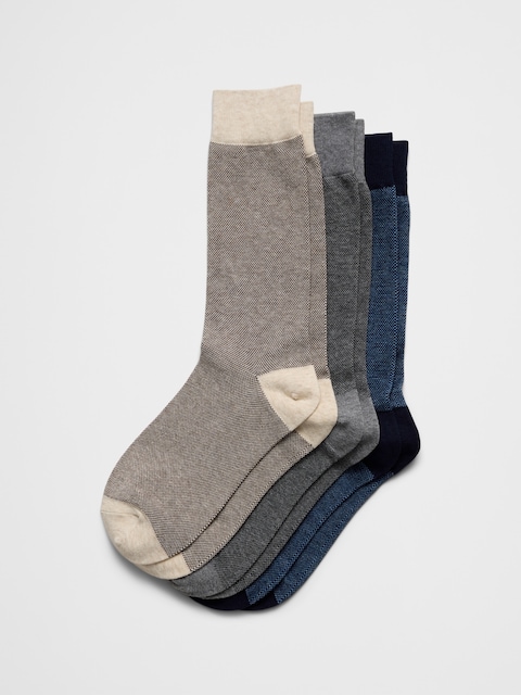 CHAUSSETTES HABILLÉES EN PIQUÉ UNI (PAQUET DE 3)