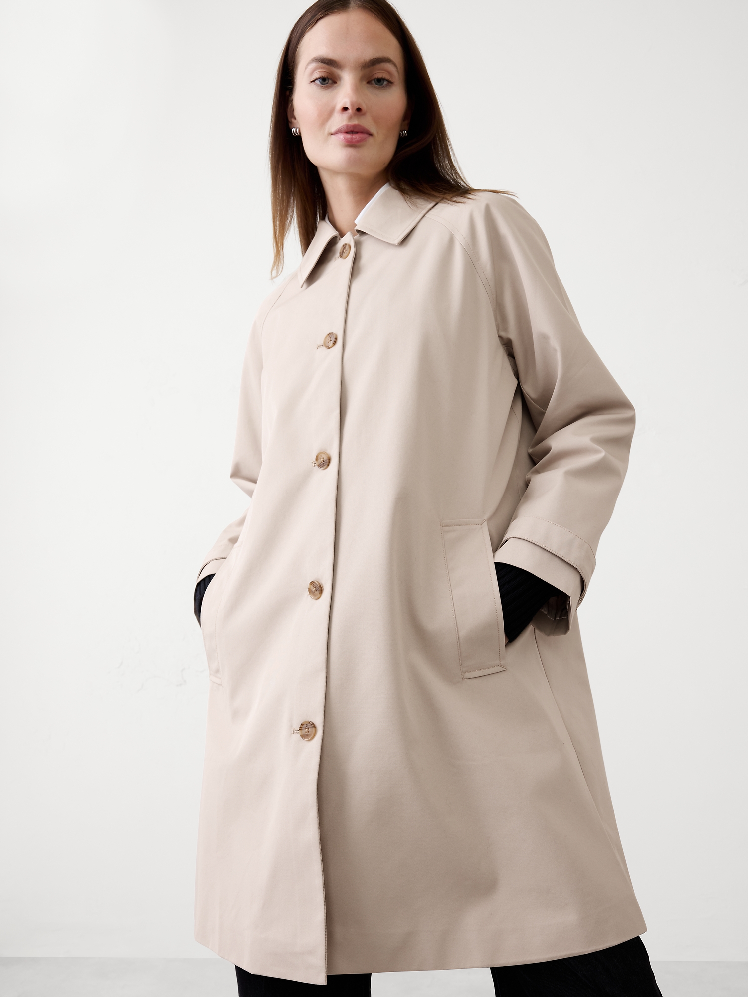 Image number 1 showing, Twill Mac Coat