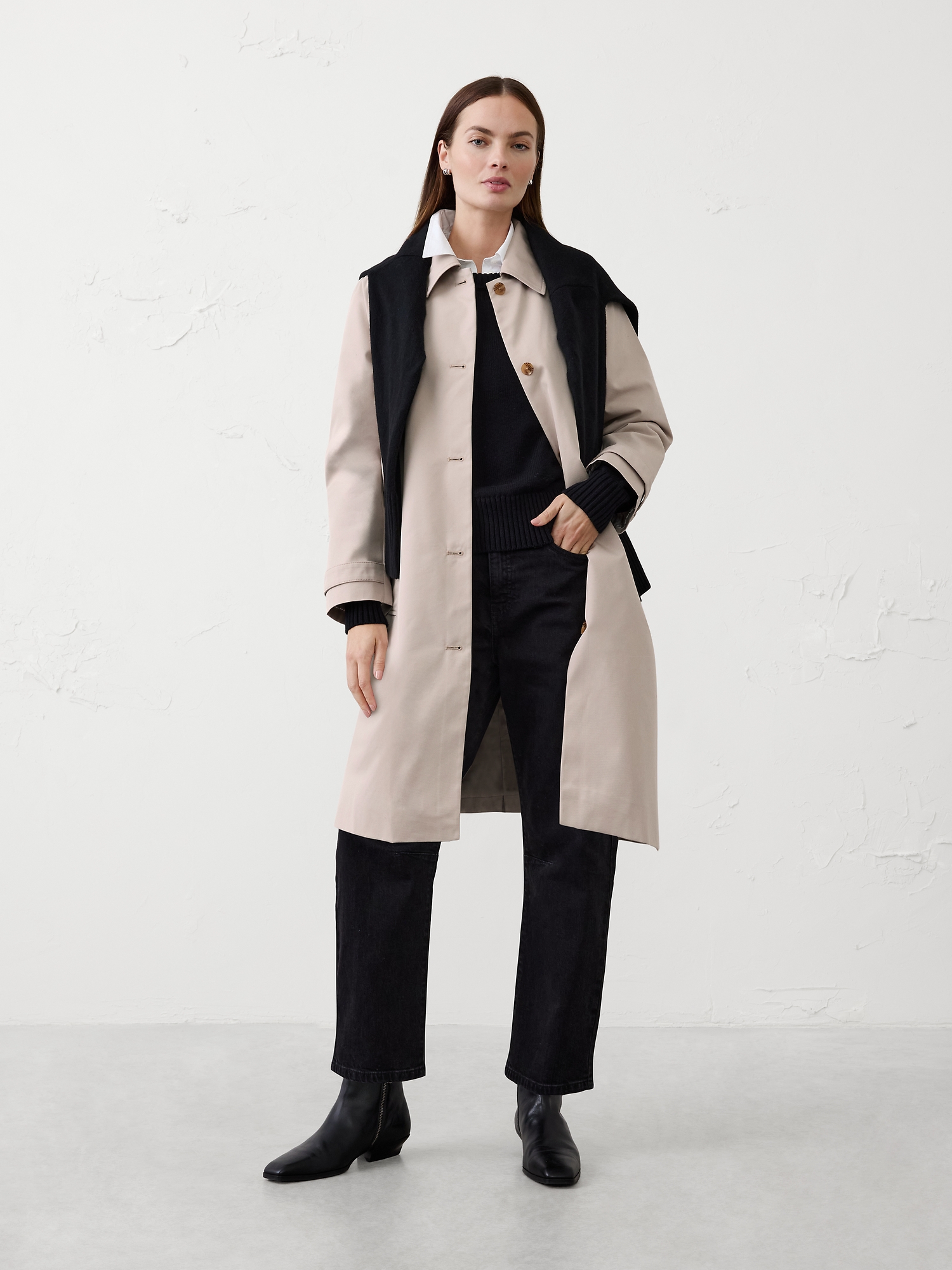 Image number 3 showing, Twill Mac Coat