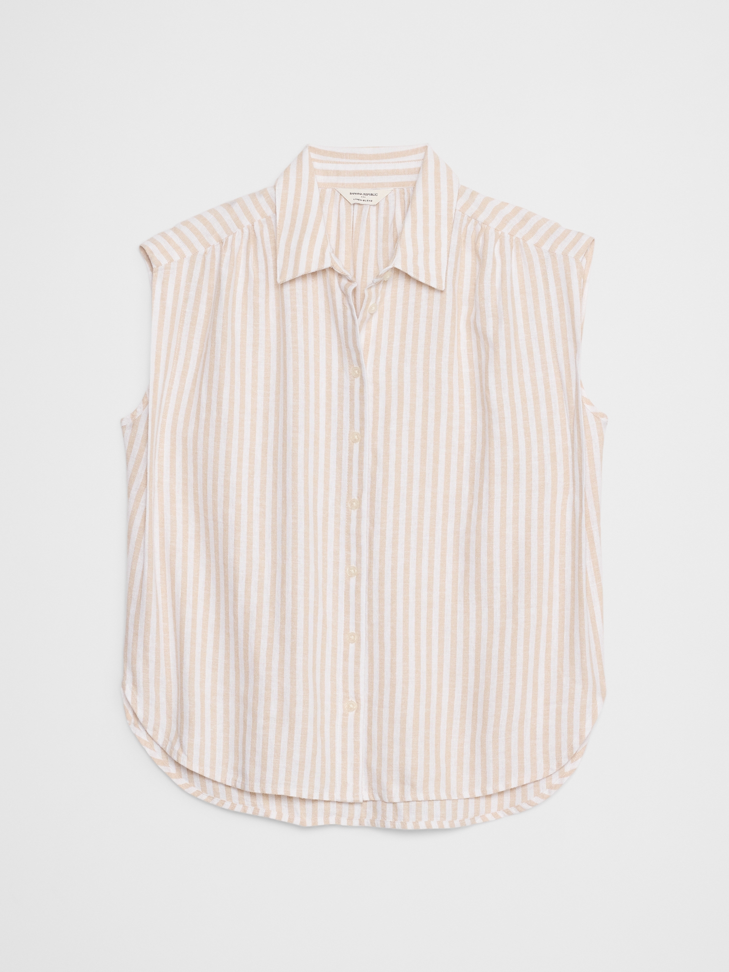 L'image numéro 4 présente Chemise à plis en mélange de lin