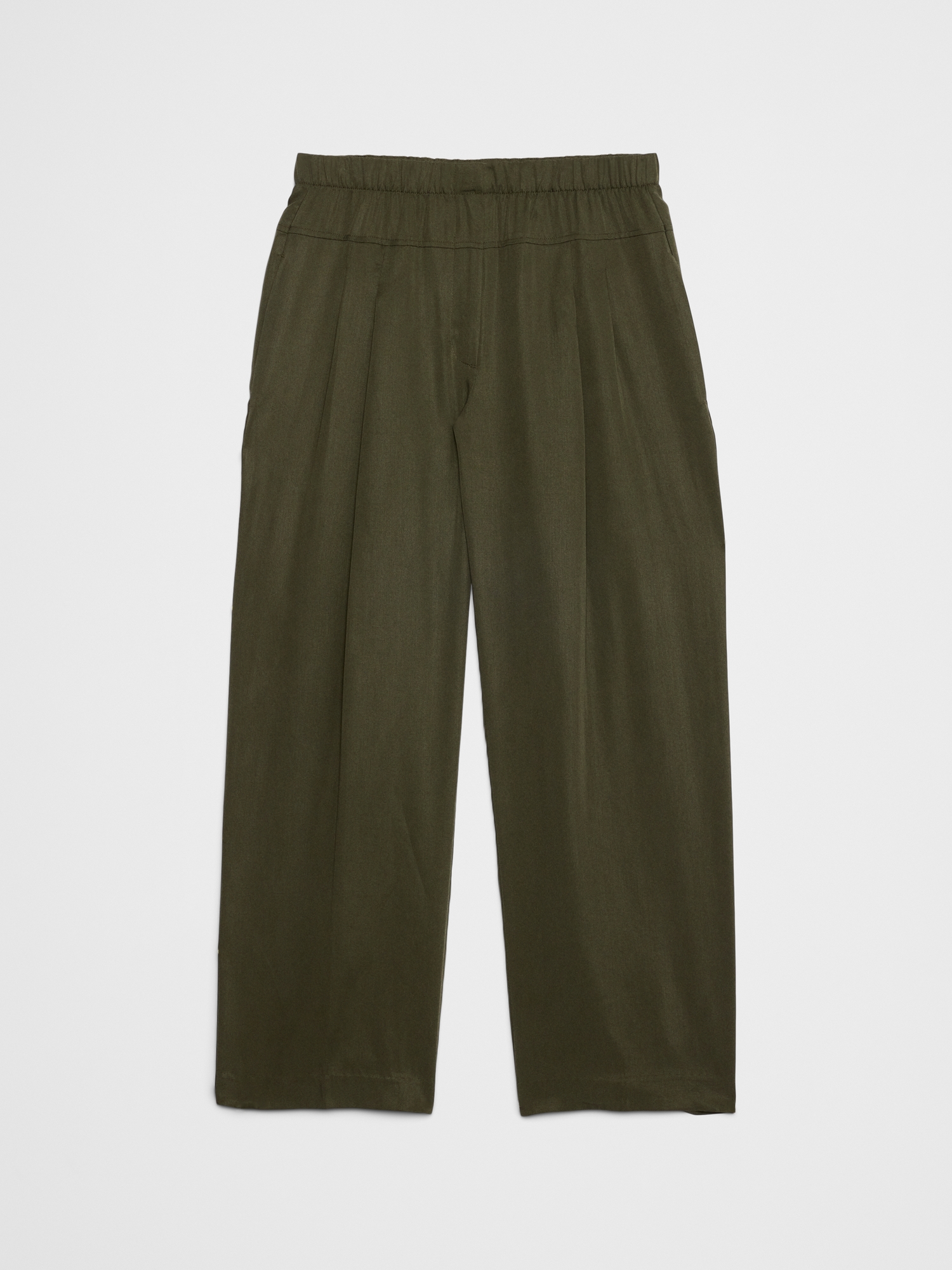 Image number 4 showing, Mid-Rise Straight-Leg Tencel Pleated Pant