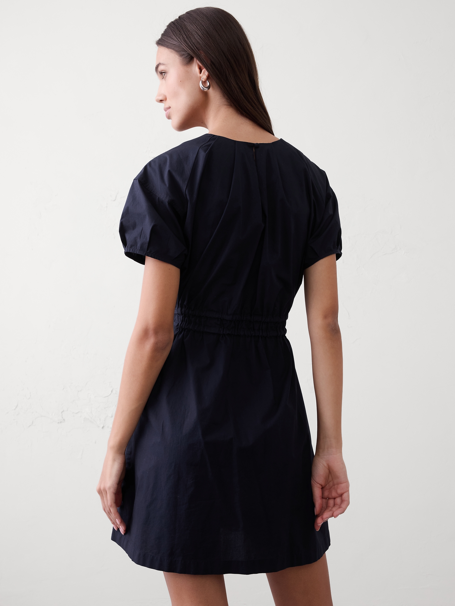 Image number 2 showing, Poplin Pleated Mini Dress