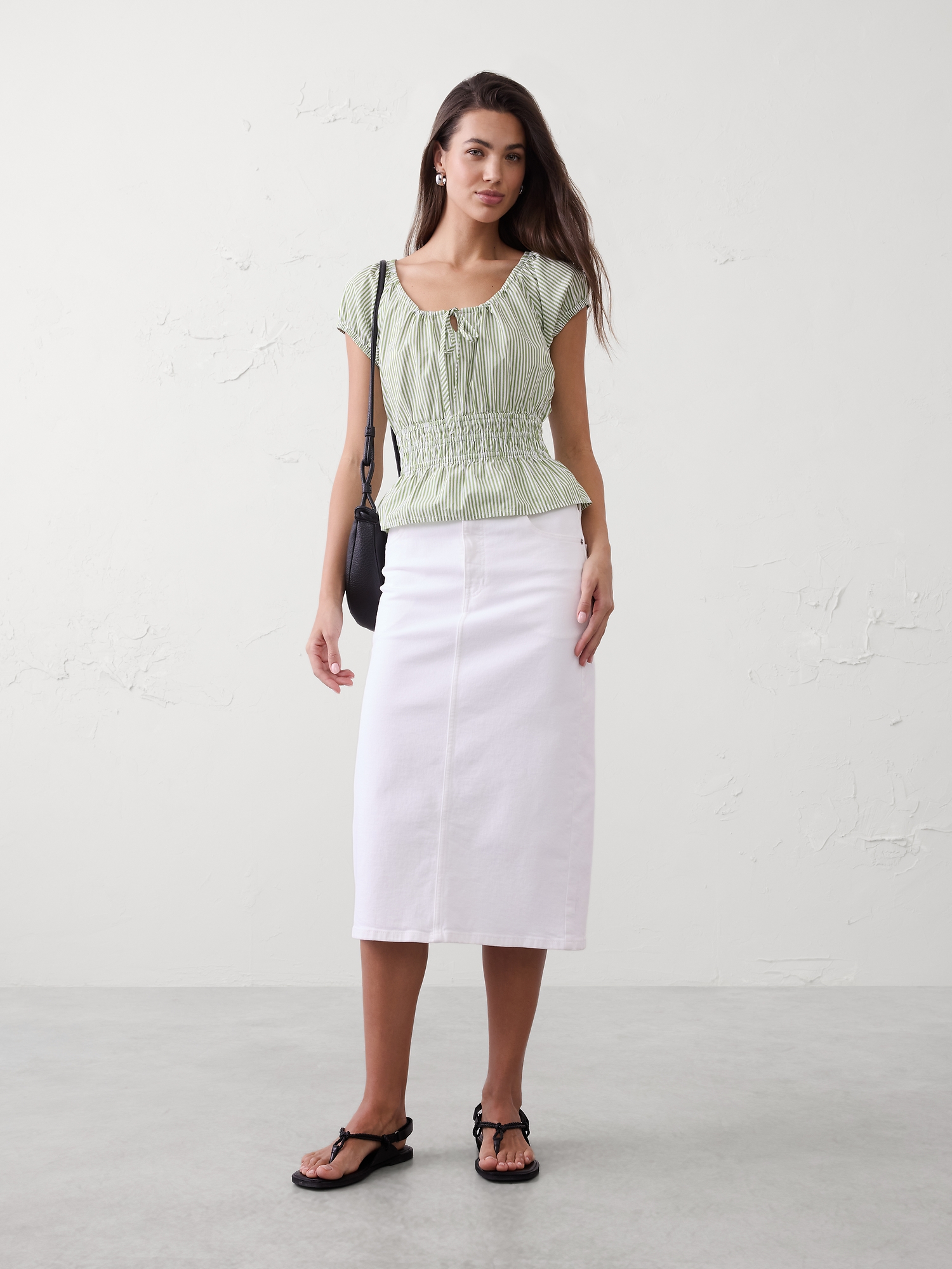 Image number 1 showing, Elastic Scoop-Neck Top