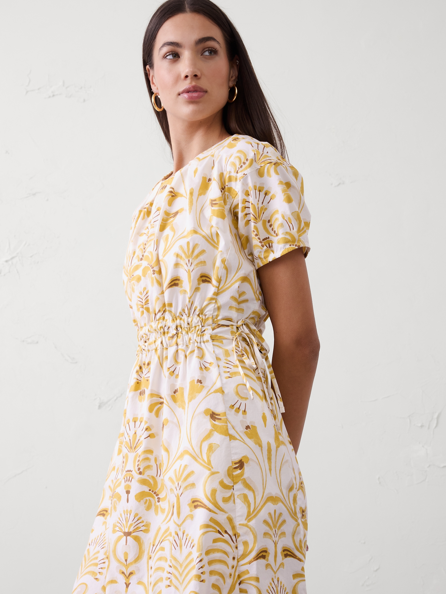 Image number 5 showing, Poplin Pleated Mini Dress