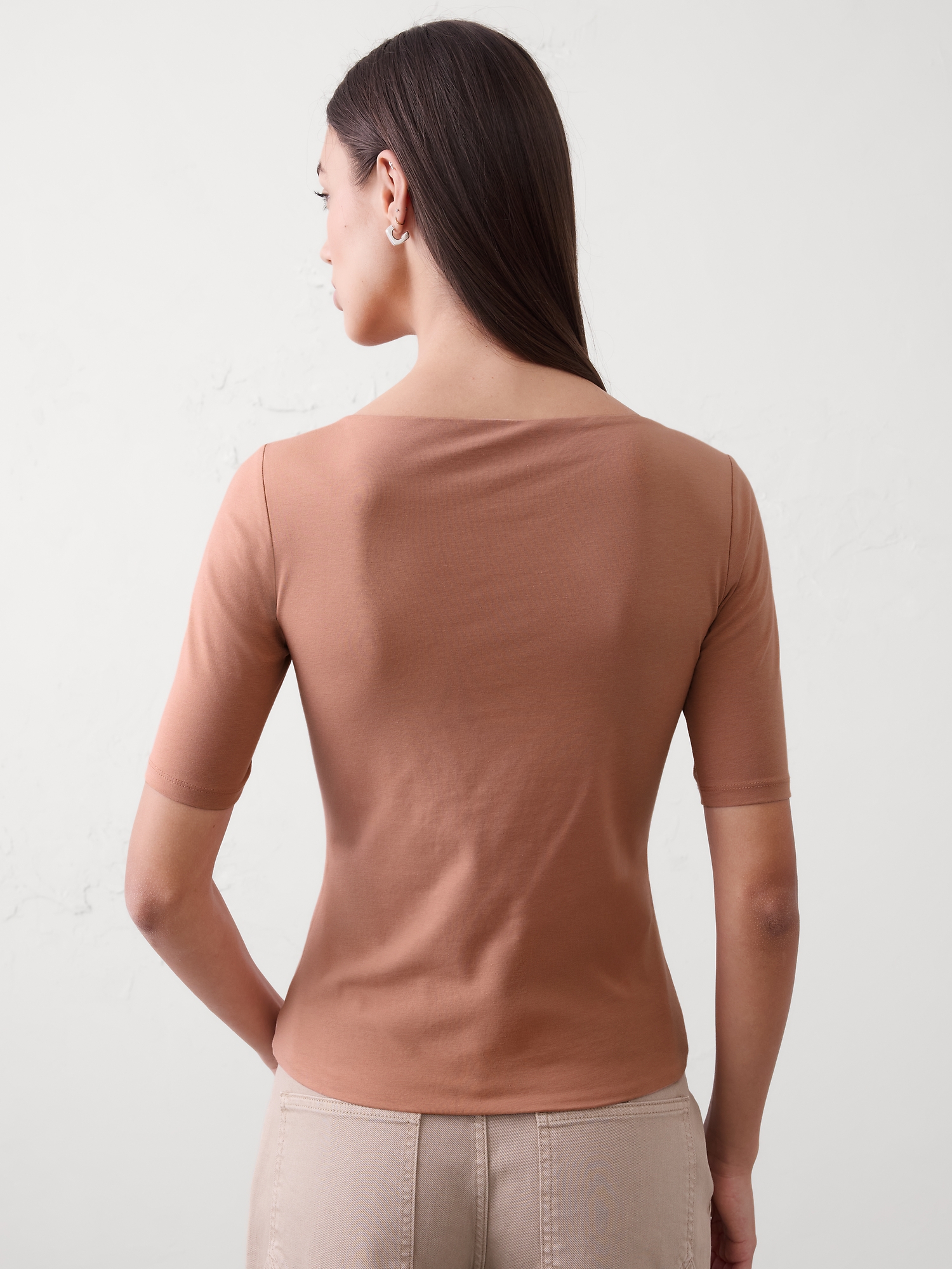 Image number 2 showing, Soft Stretch Elbow-Sleeve Top