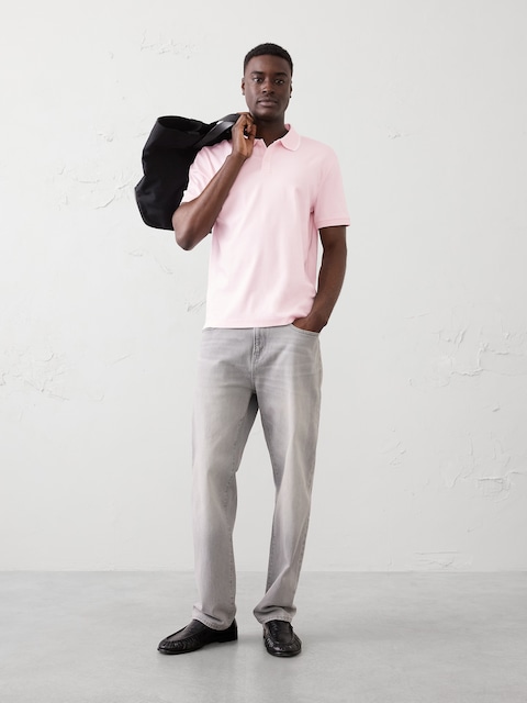 POLO COUPE STANDARD LUXE ULTRA-DOUX AUX COULEURS CONTRASTANTES