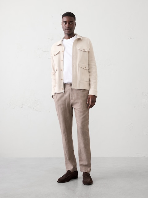 PANTALON EN MÉLANGE DE LIN