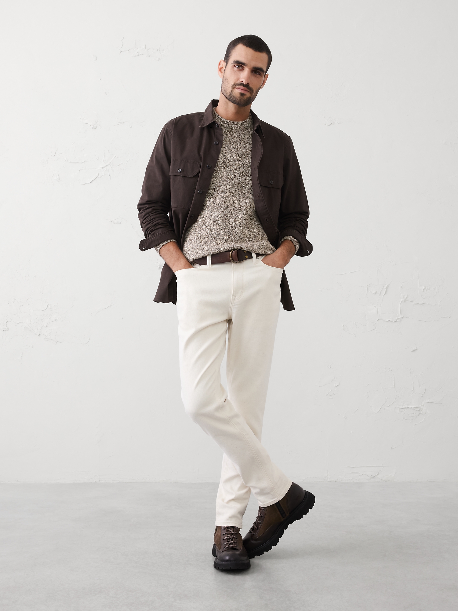 Image number 5 showing, Marled Textured Crew-Neck Sweater