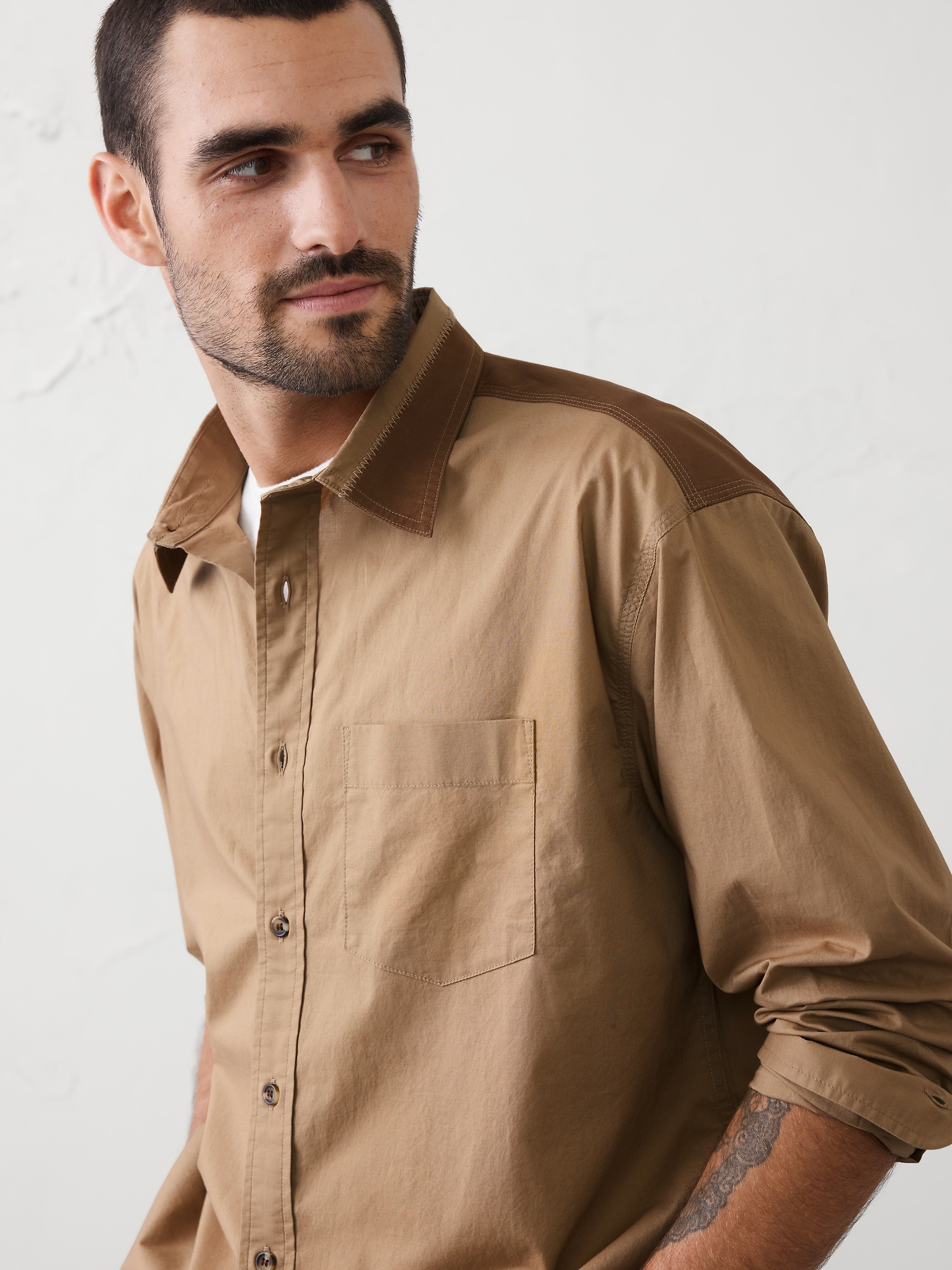 Image number 3 showing, Relaxed-Fit Patchwork Shirt