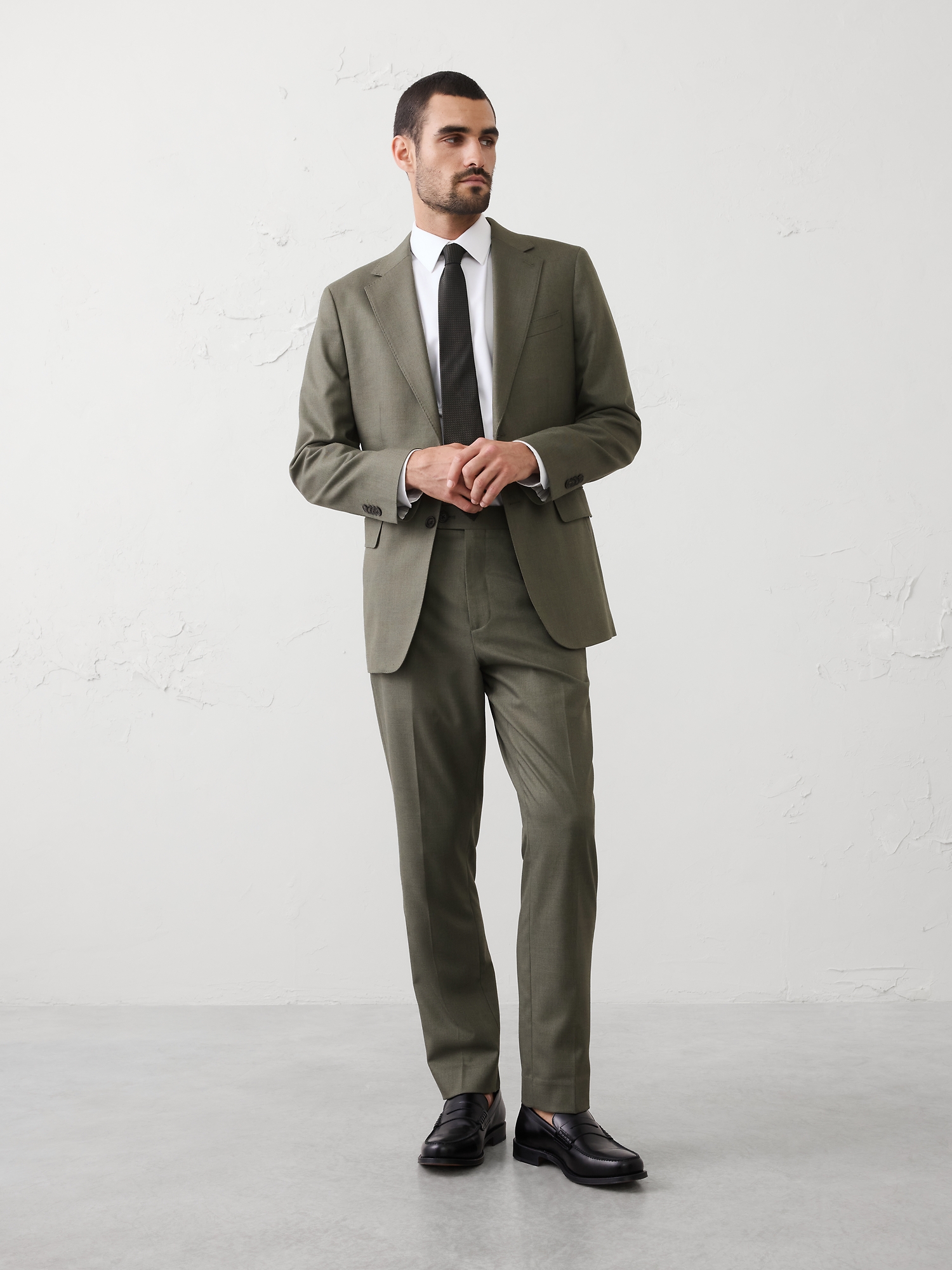 Image number 3 showing, Tailored-Fit Sharkskin Suit Jacket