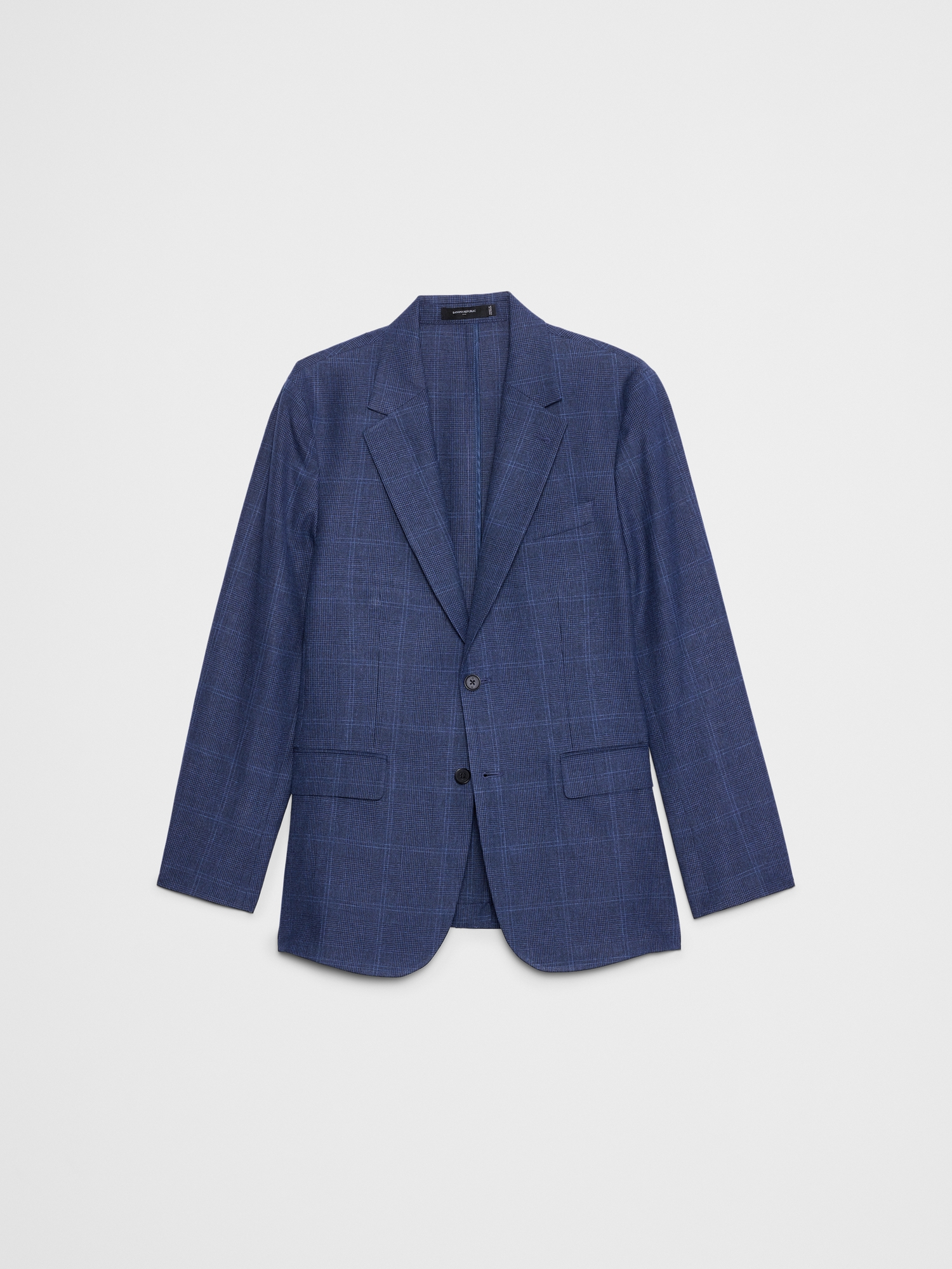 Image number 4 showing, Tailored-Fit Linen-Blend Glen Plaid Suit Jacket