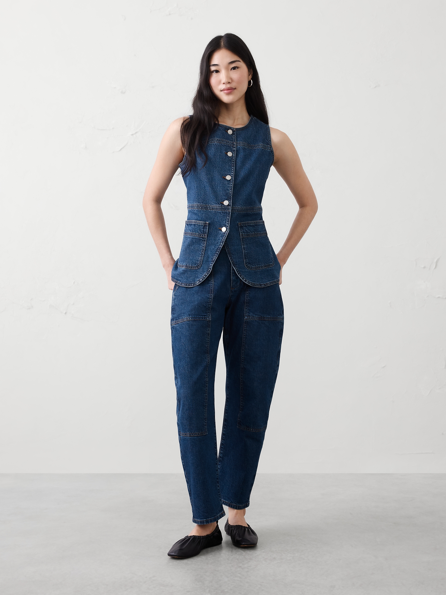 Image number 6 showing, Long Denim Vest