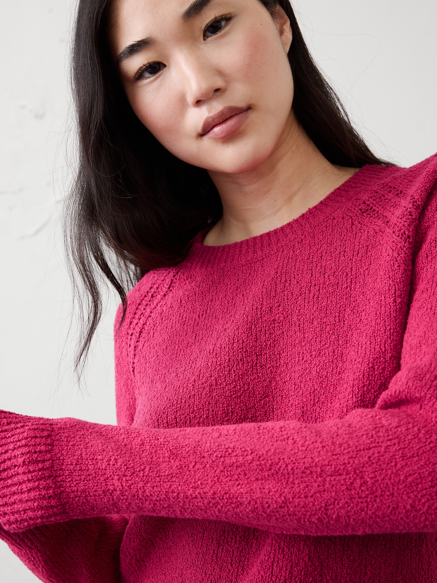 Image number 5 showing, Boucle Raglan Sweater