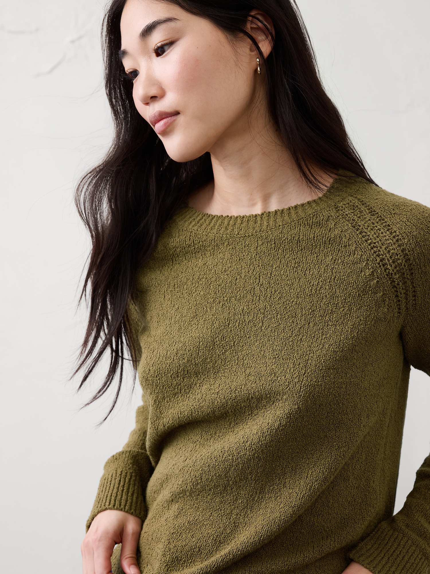Image number 3 showing, Boucle Raglan Sweater