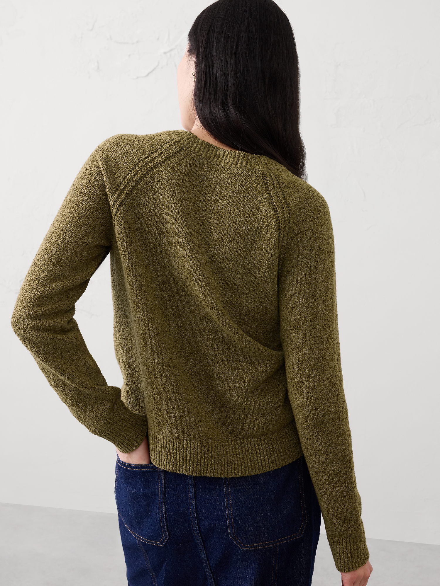 Image number 2 showing, Boucle Raglan Sweater