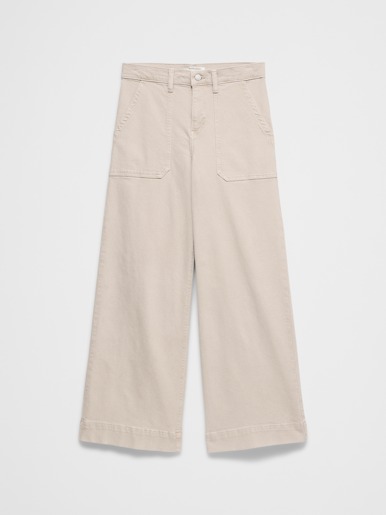 L'image numéro 4 présente Jean utilitaire à jambe large et taille haute