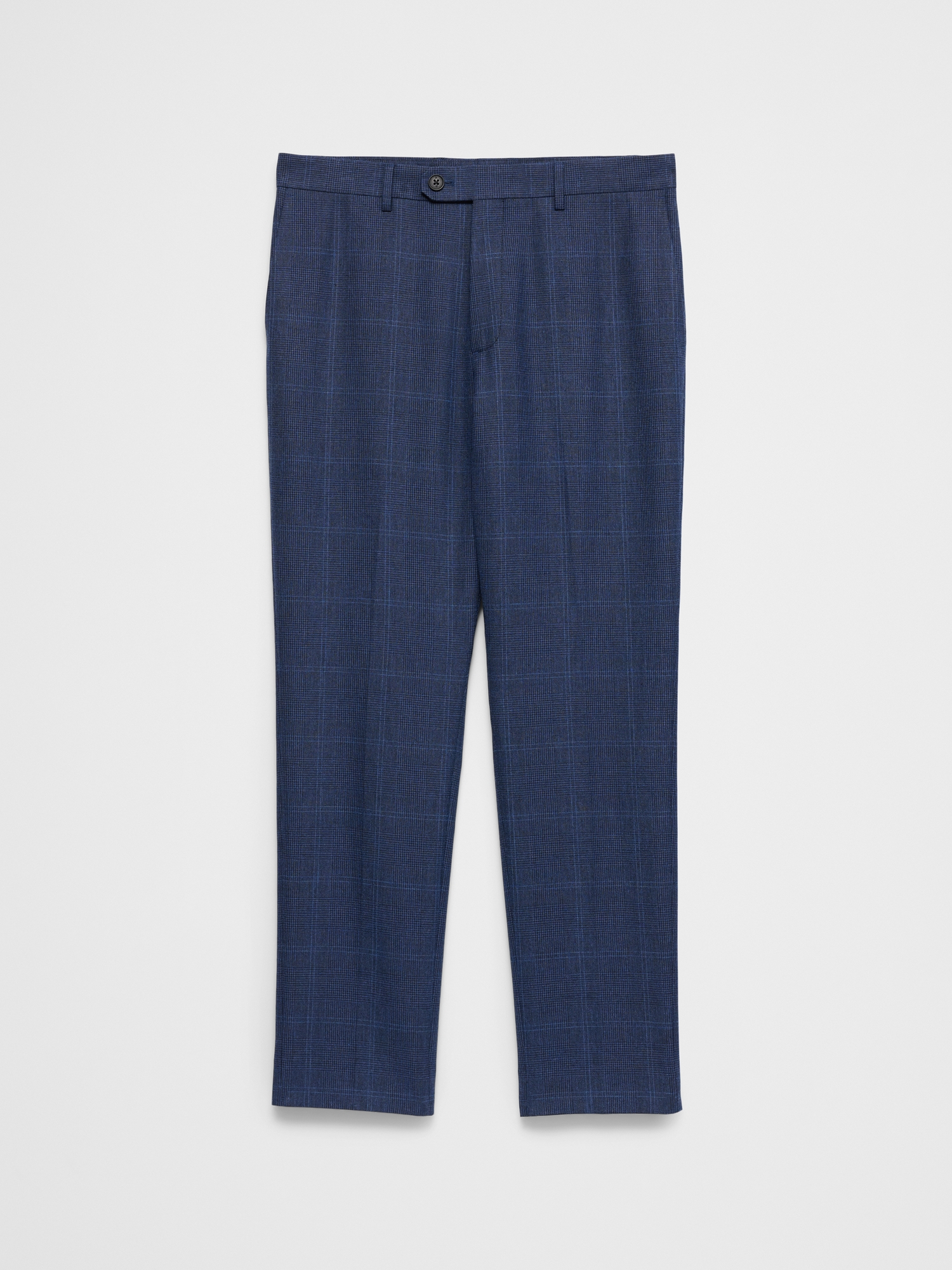 L'image numéro 4 présente Pantalon de complet à motif prince-de-Galles en mélange de lin, coupe cintrée