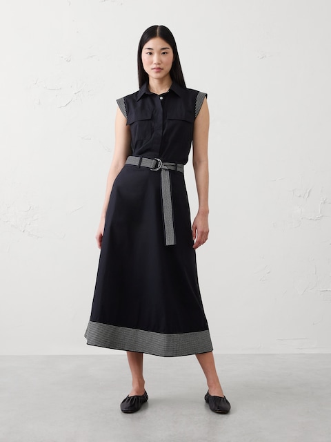 Trapunto Cap-Sleeve Shirt