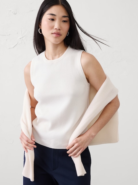CAMISOLE EN TRICOT CÔTELÉ
