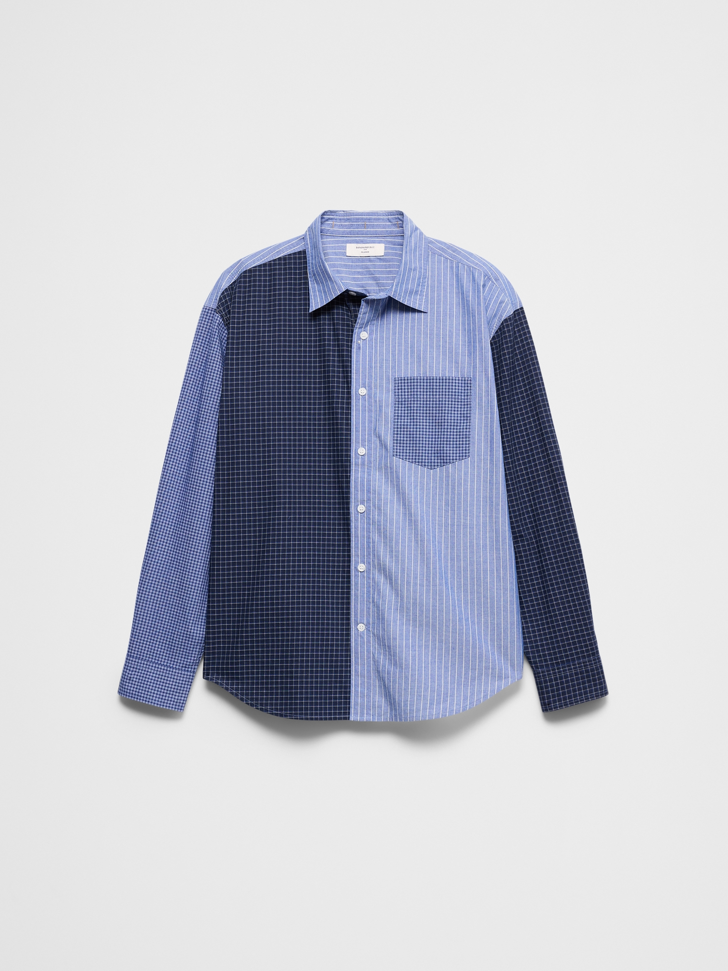 L'image numéro 7 présente Chemise à patchwork coupe décontractée