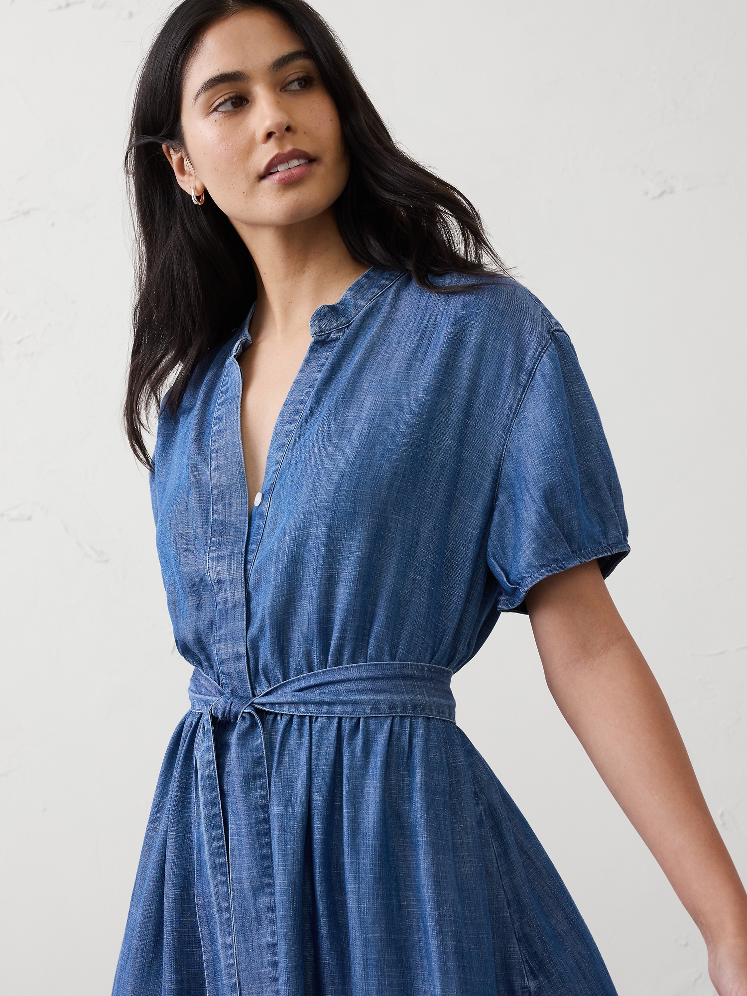 Image number 3 showing, Chambray Midi Shirtdress