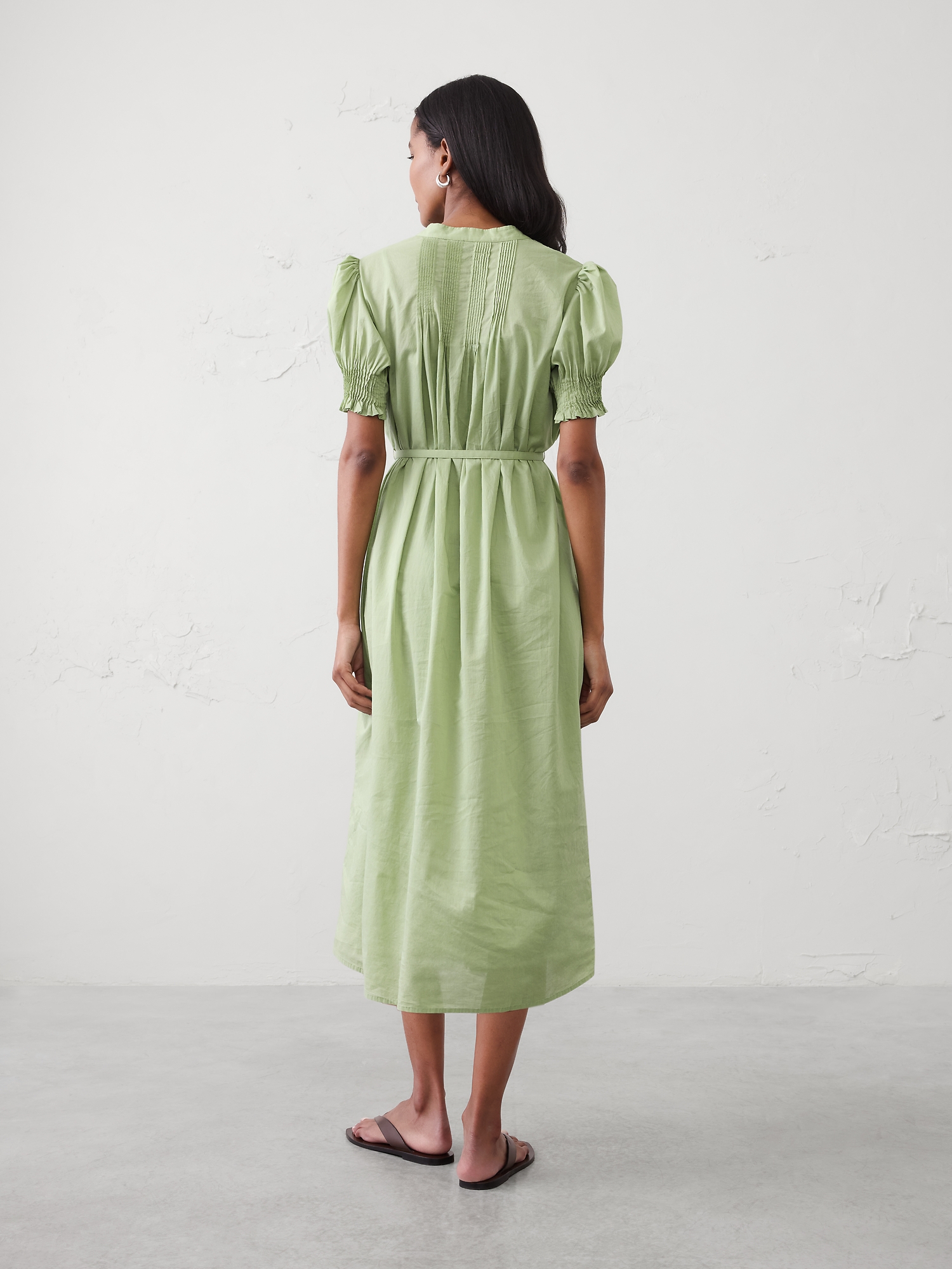 Image number 2 showing, Voile Pintuck Midi Dress
