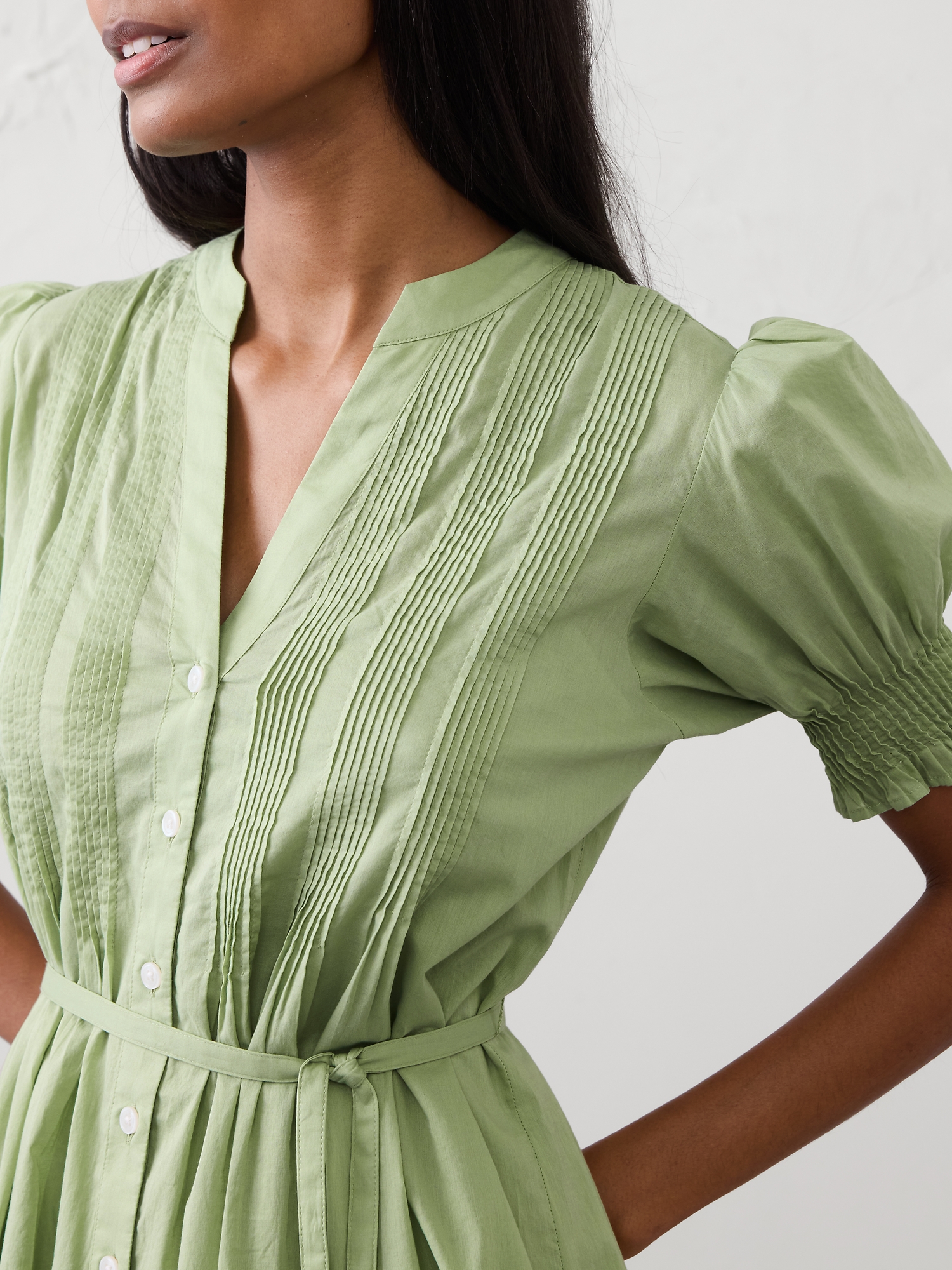 Image number 3 showing, Voile Pintuck Midi Dress