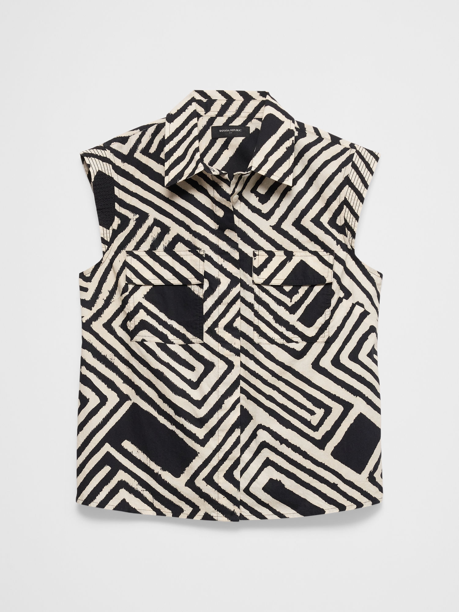 Image number 7 showing, Trapunto Cap-Sleeve Shirt