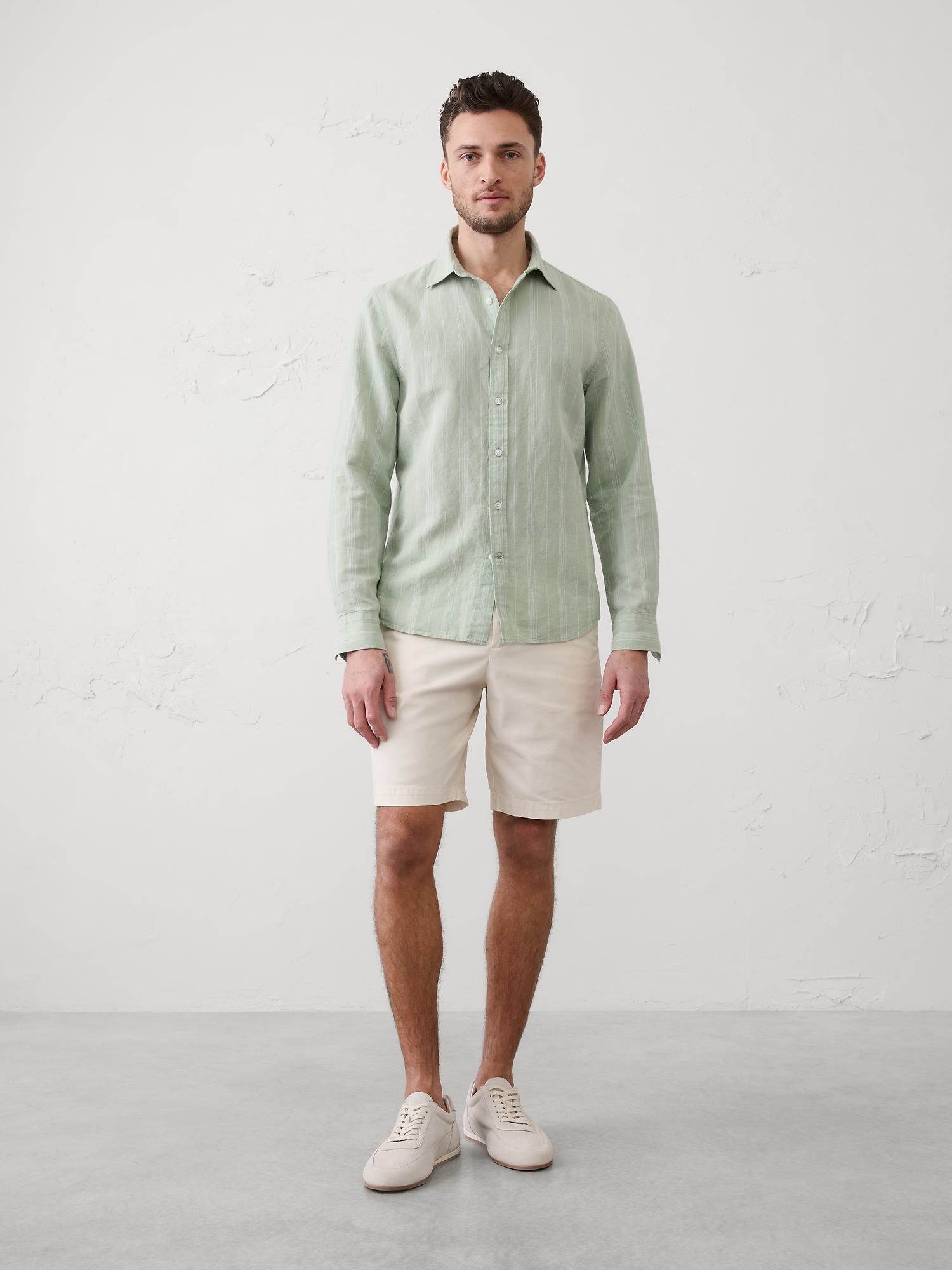 Standard-Fit Linen-Blend Shirt