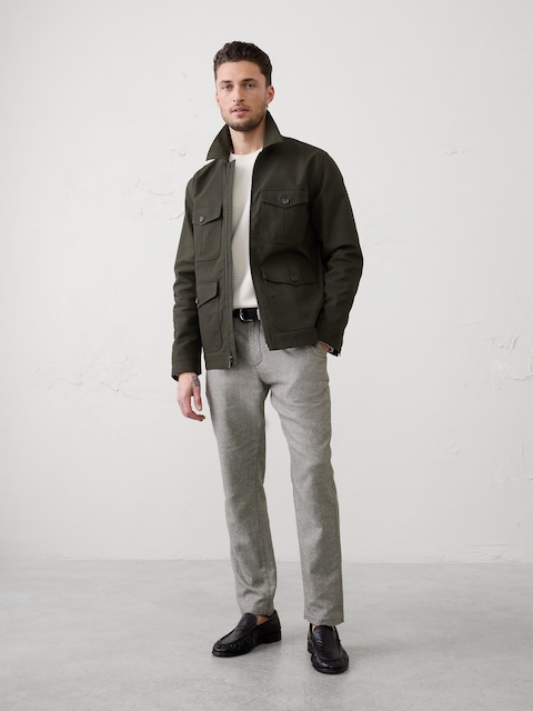 PANTALON EN MÉLANGE DE LIN