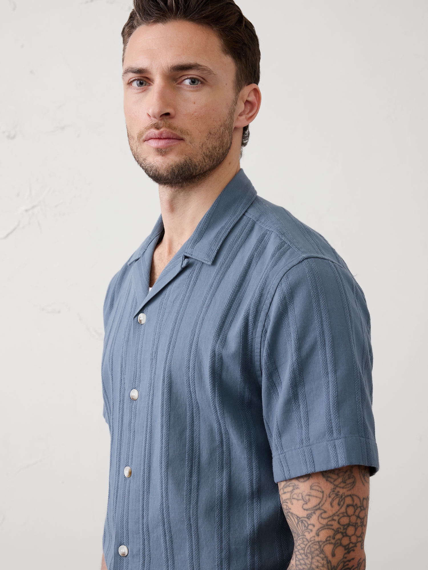 Image number 3 showing, Standard-Fit Textured Resort Shirt