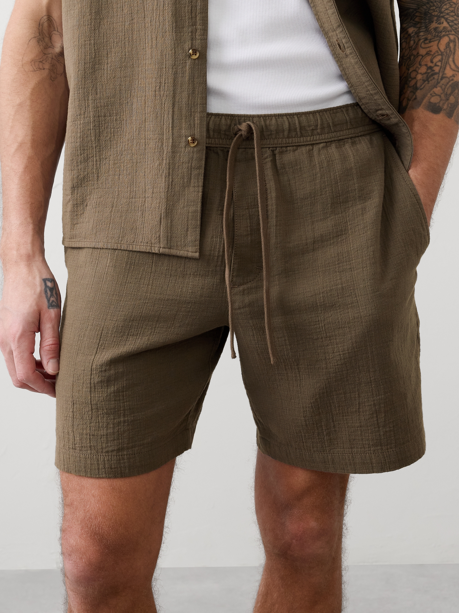 Image number 3 showing, Standard-Fit 7" Double Weave Deck Short