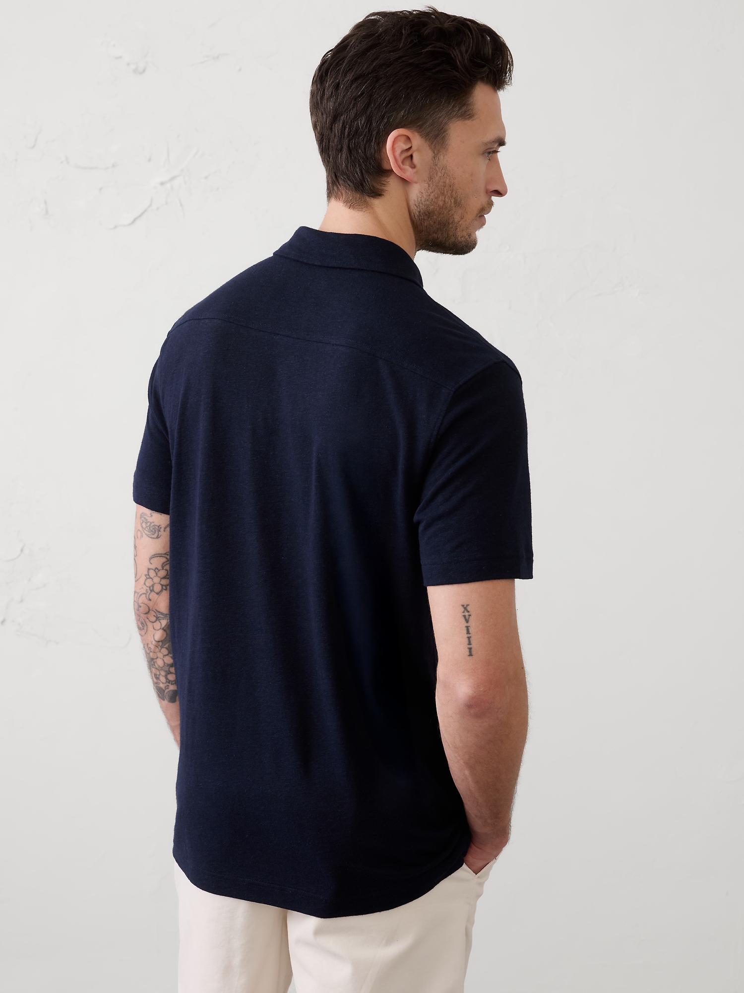 Image number 2 showing, Slim-Fit Linen-Blend Polo