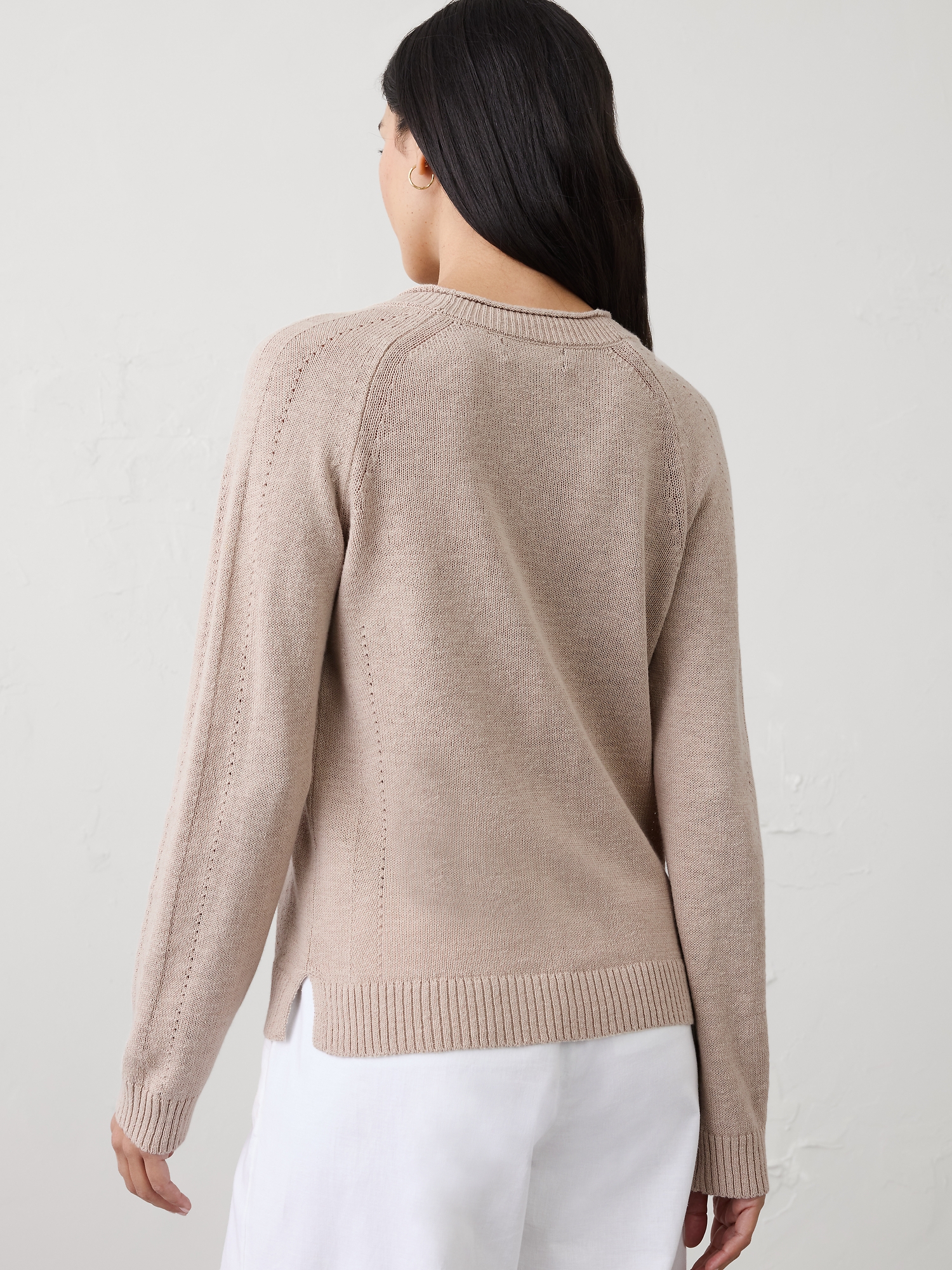 Image number 2 showing, Ramie-Cotton V-Neck Cardigan Sweater