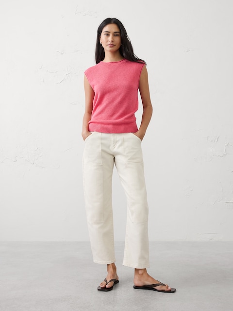 CAMISOLE EN COTON ET RAMIE
