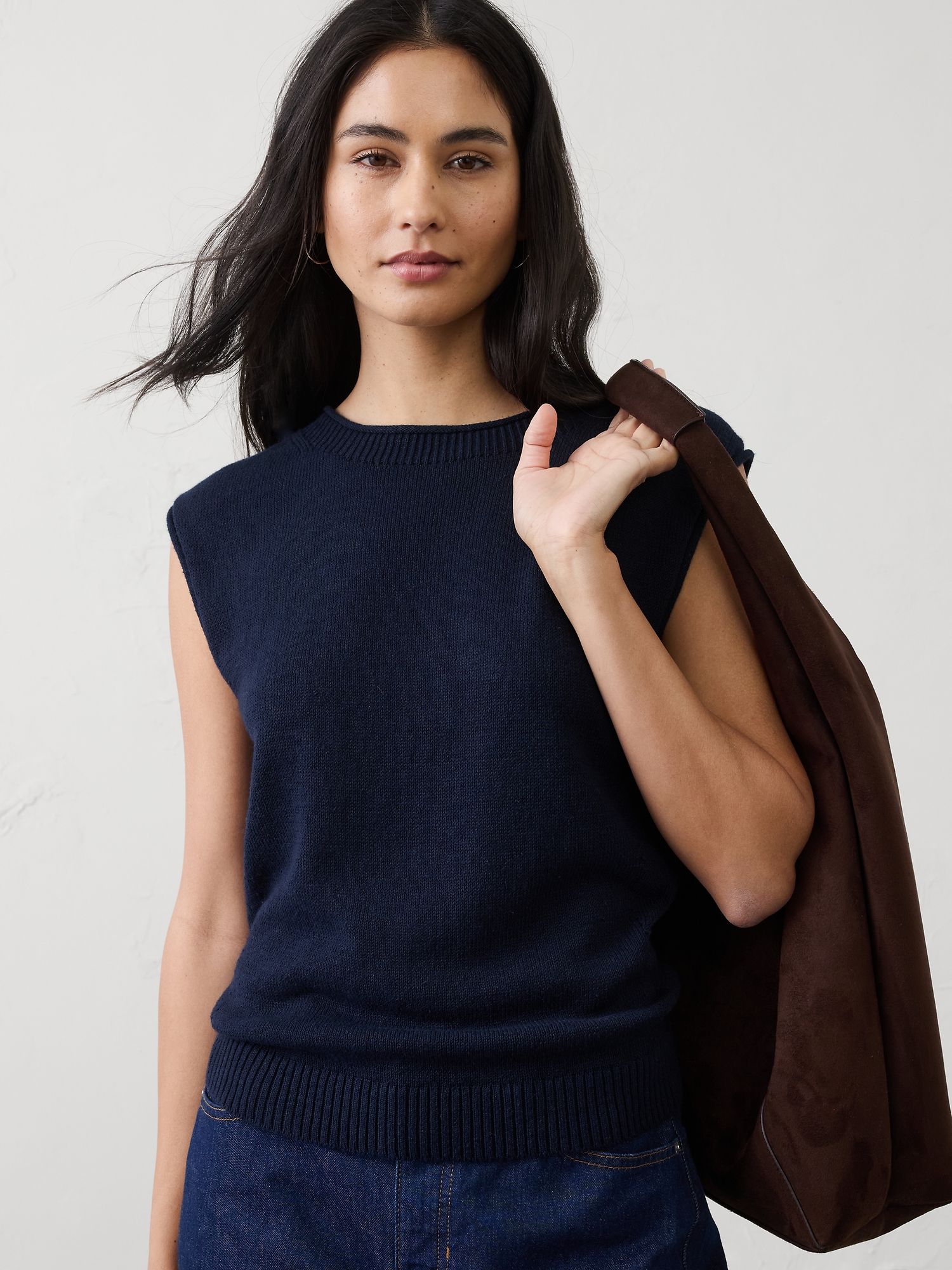 Image number 1 showing, Ramie-Cotton Sweater Tank