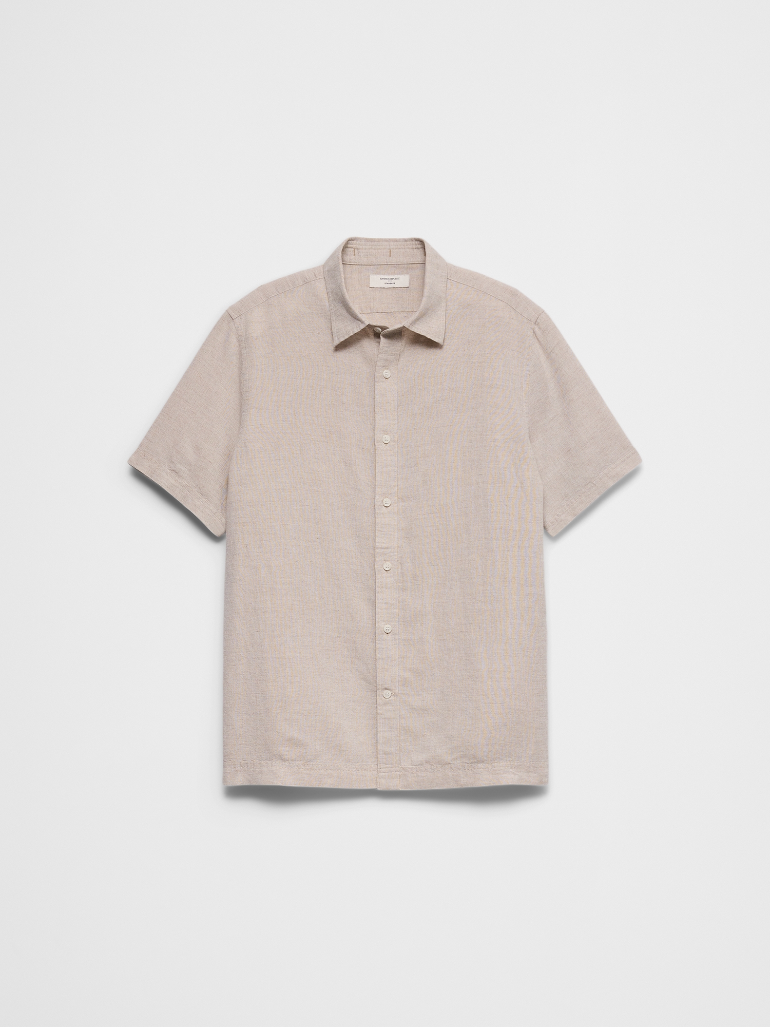 L'image numéro 6 présente Chemise coupe standard en mélange de lin